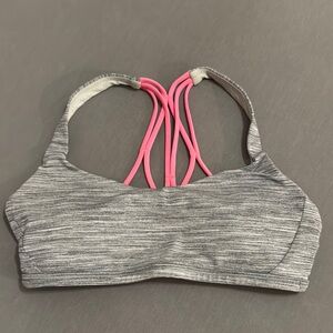 Women’s lululemon gray spacedye and Pink Sports Bra